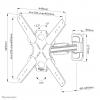 Neomounts WL40S-840BL14 TV držák na zeď 81,3 cm (32) - 165,1 cm (65) naklápěcí, nakláněcí