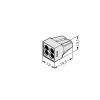 krabicová svorka Tuhost (příčný řez): 0.75-2.5 mm² Pólů: 4 WAGO 1000 ks světle šedá