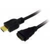 LogiLink HDMI prodlužovací kabel Zástrčka HDMI-A, Zásuvka HDMI-A 2.00 m černá CH0056 4K UHD HDMI kabel