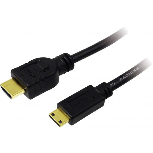 LogiLink HDMI kabel Zástrčka HDMI-A, Zástrčka HDMI Mini-C 2.00 m černá CH0023 4K UHD HDMI kabel