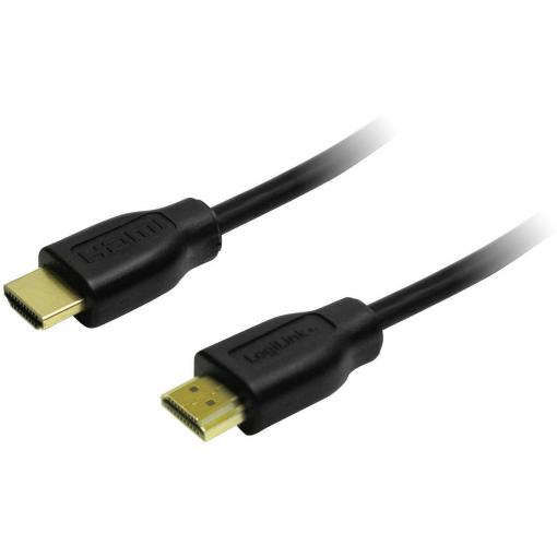 LogiLink HDMI kabel Zástrčka HDMI-A, Zástrčka HDMI-A 0.50 m černá CH0005 4K UHD HDMI kabel