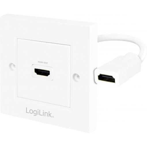 LogiLink AH0014 HDMI adaptér [1x HDMI zásuvka - 1x HDMI zásuvka] bílá 0 m