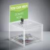 Sigel box pro promoakce s vhazovacím výřezem, zamykatelný VA151 transparentní (š x v x h) 15 x 15 x 21.2 cm 1 ks
