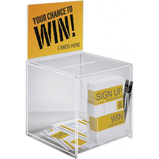 Sigel box pro promoakce s vhazovacím výřezem, s podavačem VA152 transparentní (š x v x h) 21 x 36.8 x 21 cm 1 ks