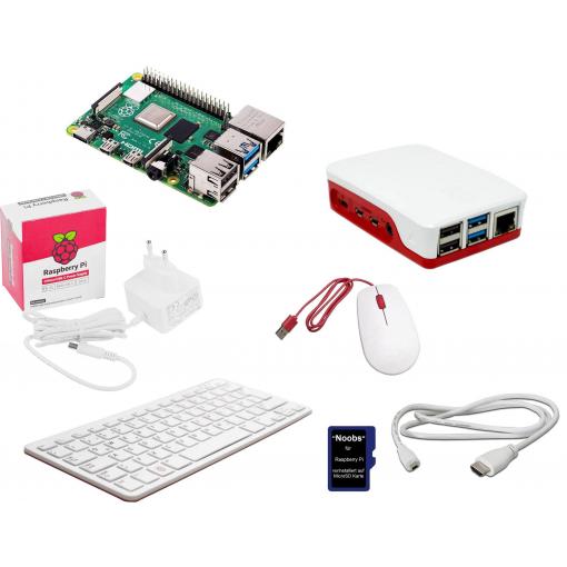 Raspberry Pi® Desktop Kit Raspberry Pi® 4 B , 4 x1.5 GHz, vč. klávesnice, vč. myši, vč. Noobs OS, vč. napájecího zdroje, vč. pouzdra, vč. HDMI™ kabelu,
