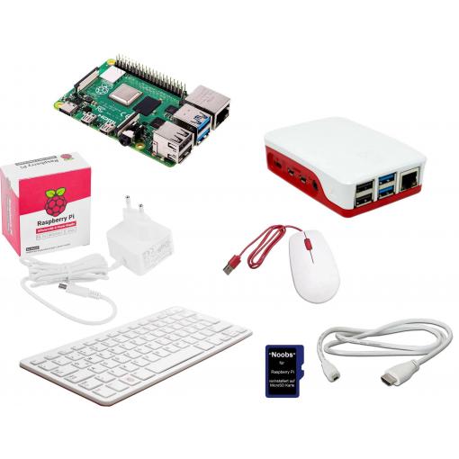 Raspberry Pi® Desktop Kit Raspberry Pi® 4 B 4 GB 4 x 1.5 GHz vč. klávesnice, vč. myši, vč. Noobs OS, vč. napájecího zdroje, vč. pouzdra, vč. HDMI™ kabelu