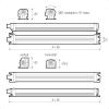 LED2WORK strojové LED osvětlení LEANLED II 13 W 1890 lm 120 ° 24 V/DC (d x š x v) 520 x 26 x 31 mm 1 ks
