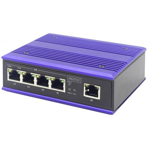 Digitus DN-651120 průmyslový ethernetový switch 10 / 100 / 1000 MBit/s IEEE 802.3af (12.95 W), IEEE 802.3at (25.5 W)
