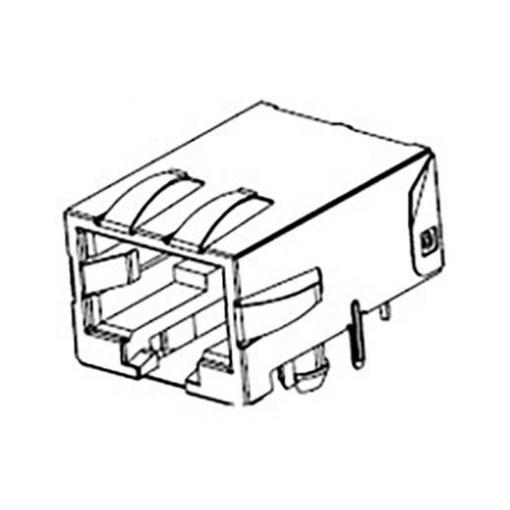 Molex 446610001, zásuvkový modul RJ45, zásuvka, černá, 1 ks