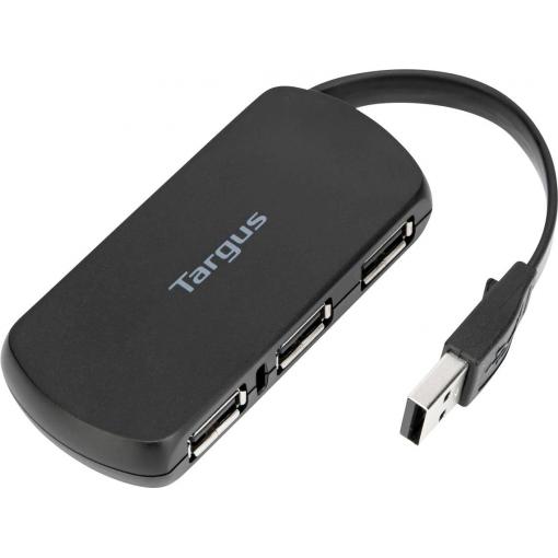 Targus ACH114EU USB Hub 4 porty USB-A USB 2.0 480 MBit/s černá Targus - Hub - 4 x USB 2.0 - Desktop