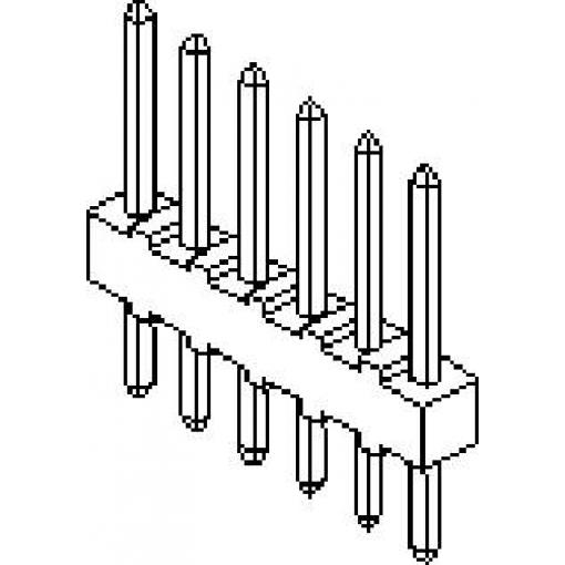 Molex vestavná pinová lišta (standardní) 22032047, 1 ks