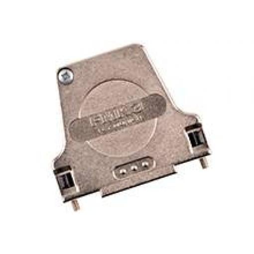 Molex 1731110062 FCT Metal Backshell for D-Sub Connector, Shell Size 3, 45° Angle Large Diameter Cable Outlet, Large Inner
