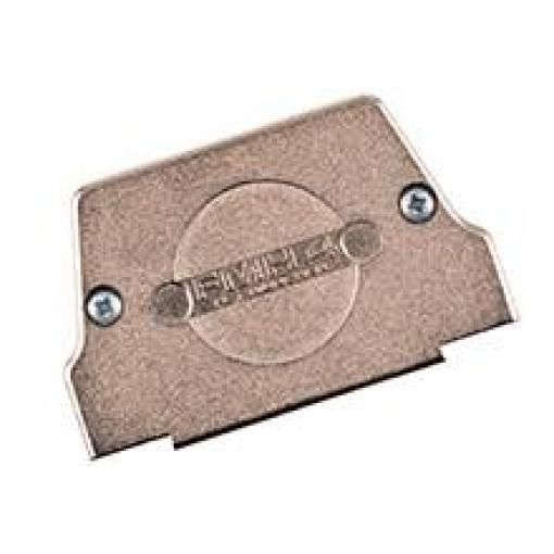 Molex 1731110089 FCT Metal Backshell for D-Sub Connector, Shell Size 4, Straight Cable Outlet, with Rubber Bushing