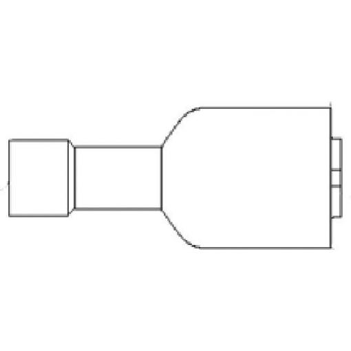 Molex 190130029 faston zásuvka vč. lisované objímky Šířka zástrčky: 6.35 mm Tloušťka konektoru: 0.81 mm plná izolace modrá 1 ks Bag