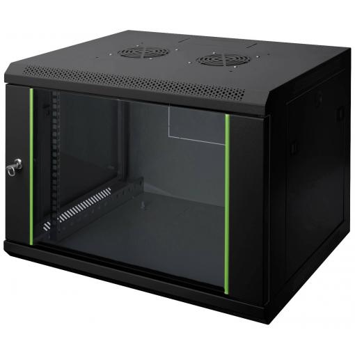 Digitus DN-19 07-U-EC-SW 19 nástěnná rozváděcí skříň (š x v x h) 600 x 416 x 450 mm 7 U černá (RAL 9005)