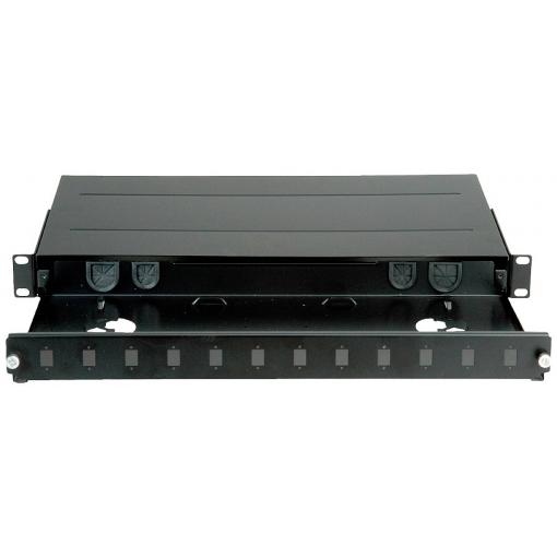 Roline LWL patch panel 483 mm (19) Skleněná vlákna 1 U černá neosazený