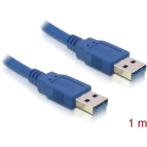Delock USB kabel USB 3.2 Gen1 USB-A zástrčka, USB-A zástrčka 1.00 m modrá pozlacené kontakty 82534