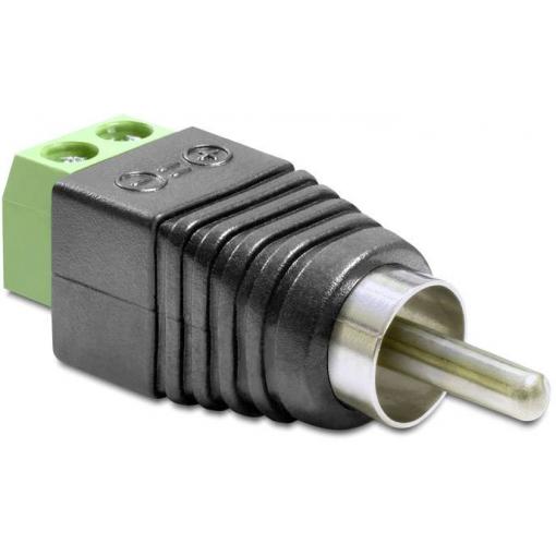 Delock 65417 cinch adaptér [1x cinch zástrčka - 1x 2vodičové vedení] černá 0.00 m