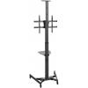 Digitus DA-90370 TV kolečkový vozík 94,0 cm (37) - 177,8 cm (70) naklápěcí, nastavitelná výška s držákem ke klávesnici, se zámkovým mechanizmem, nastavitelné