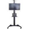 Digitus DA-90370 TV kolečkový vozík 94,0 cm (37) - 177,8 cm (70) naklápěcí, nastavitelná výška s držákem ke klávesnici, se zámkovým mechanizmem, nastavitelné