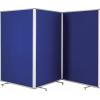 magnetoplan prezentační stěna large (š x v) 3610 mm x 1800 mm plsť královská modrá oboustranně použitelné, nástěnka, skládací, včetně koleček 1112003