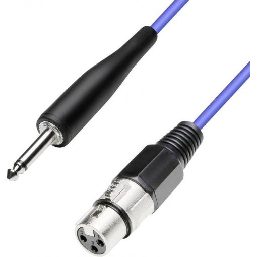 Paccs  XLR propojovací kabel [1x XLR zásuvka - 1x jack zástrčka 6,3 mm] 5.00 m modrá