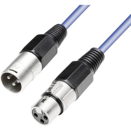 Paccs XLR propojovací kabel [1x XLR zásuvka - 1x XLR zástrčka] 10.00 m modrá