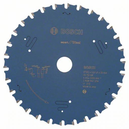 Bosch Accessories Expert for Steel 2608643054 pilový kotouč 160 x 20 x 1.6 mm Počet zubů (na palec): 60 1 ks