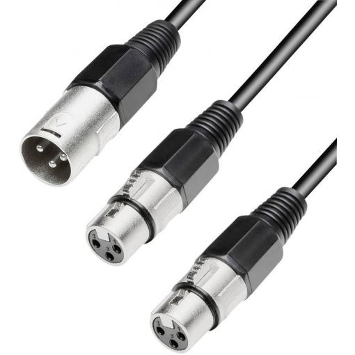 Paccs  XLR Y kabel [2x XLR zásuvka - 1x XLR zástrčka] 0.60 m černá