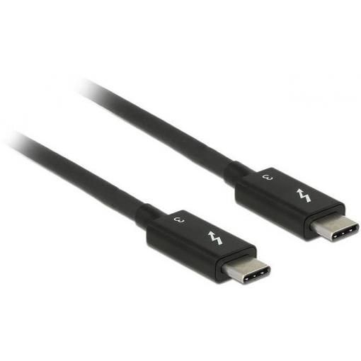 Delock Thunderbolt kabel Thunderbolt ™ (USB-C ®) zástrčka, Thunderbolt ™ (USB-C ®) zástrčka 0.50 m černá 84844 Thunderbolt™ kabel