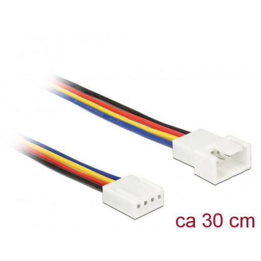 PC větrák kabel [1x zástrčka pro PC větrák 4pólová - 1x zásuvka pro PC větrák 4pólová] 0.30 m barevná Delock