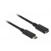 Delock USB kabel USB 3.2 Gen1 USB-C ® zástrčka, USB-C ® zásuvka 2.00 m černá 85542