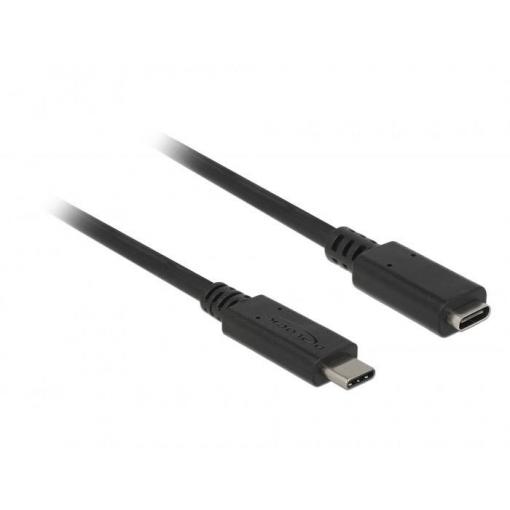 Delock USB kabel USB 3.2 Gen1 USB-C ® zástrčka, USB-C ® zásuvka 2.00 m černá 85542
