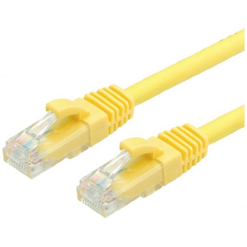 Value 21.99.1022 RJ45 síťové kabely, propojovací kabely CAT 6 U/UTP 0.50 m žlutá nestíněný, bez halogenů, samozhášecí 1 ks