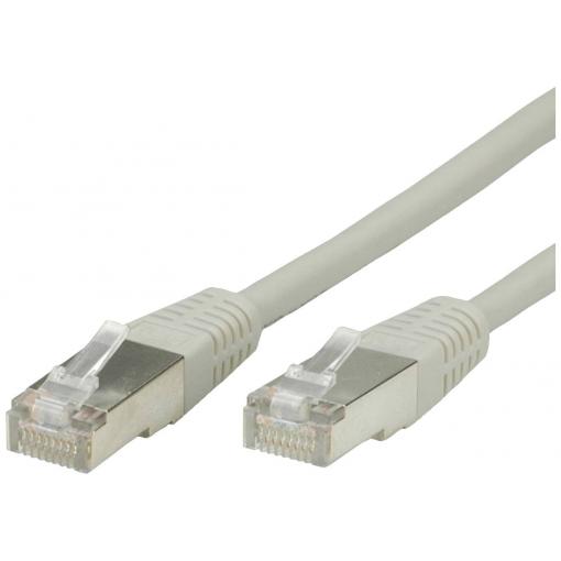 Value 21.99.0801 RJ45 síťové kabely, propojovací kabely CAT 6 S/FTP 1.00 m šedá dvoužilový stíněný 1 ks