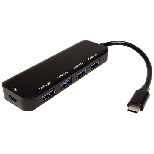 Value 14.99.5038 USB Hub 4 porty USB-A USB 3.2 Gen1 5 GBit/s s konektorem USB C černá