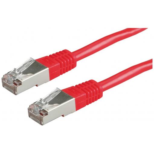 Roline 21.15.0341 RJ45 síťové kabely, propojovací kabely CAT 5e S/FTP 2.00 m červená (jasná) dvoužilový stíněný, pozlacené kontakty 1 ks