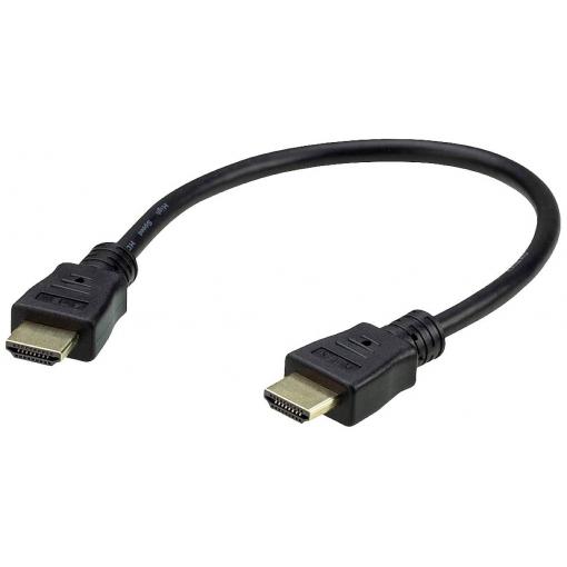 ATEN HDMI kabel Zástrčka HDMI-A, Zástrčka HDMI-A 0.30 m černá 2L-7DA3H standardní HDMI HDMI kabel