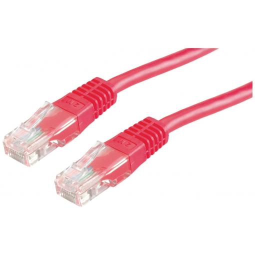 Roline 21.15.0551 RJ45 síťové kabely, propojovací kabely CAT 5e U/UTP 3.00 m červená (jasná) nestíněný 1 ks