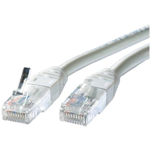 Roline 21.15.0510 RJ45 síťové kabely, propojovací kabely CAT 5e U/UTP 10.00 m šedá nestíněný 1 ks
