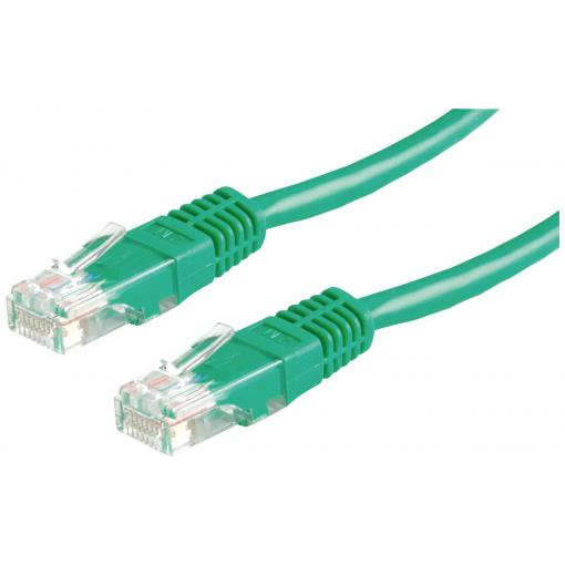 Roline 21.15.0533 RJ45 síťové kabely, propojovací kabely CAT 5e U/UTP 1.00 m zelená nestíněný 1 ks