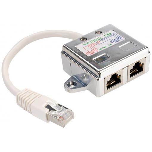 Value síťový Adaptér T CAT 5e 0 mm bílá