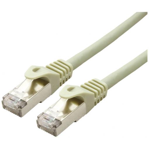 Value 21.99.0848 RJ45 síťové kabely, propojovací kabely CAT 6A S/FTP 70.00 m šedá dvoužilový stíněný, plný drát, samozhášecí 1 ks