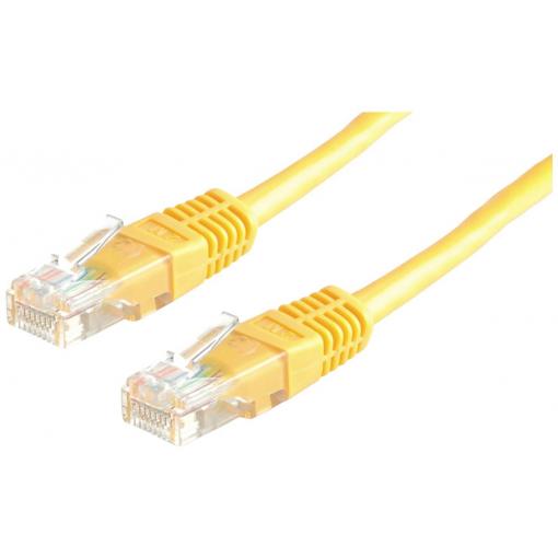 Value 21.99.1522 RJ45 síťové kabely, propojovací kabely CAT 6 U/UTP 0.50 m žlutá nestíněný 1 ks