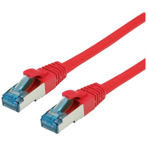 Value 21.99.1926 RJ45 síťové kabely, propojovací kabely CAT 6A S/FTP 7.00 m červená (jasná) dvoužilový stíněný, bez halogenů, samozhášecí 1 ks