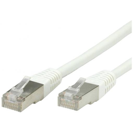 Value 21.99.1326 RJ45 síťové kabely, propojovací kabely CAT 6 S/FTP 0.50 m bílá dvoužilový stíněný 1 ks