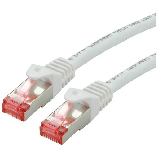 Roline 21.15.2662 RJ45 síťové kabely, propojovací kabely CAT 6 S/FTP 2.00 m bílá dvoužilový stíněný, bez halogenů, samozhášecí 1 ks