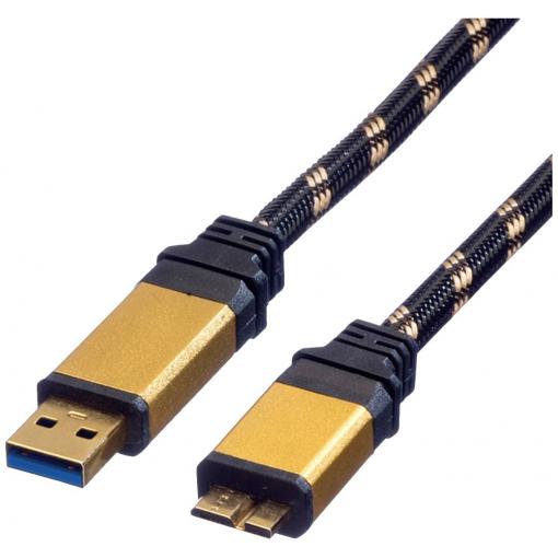 Roline USB kabel USB 3.2 Gen1 USB-A zástrčka, USB Micro-B zástrčka 2.00 m vícebarevná stíněný 11.02.8879