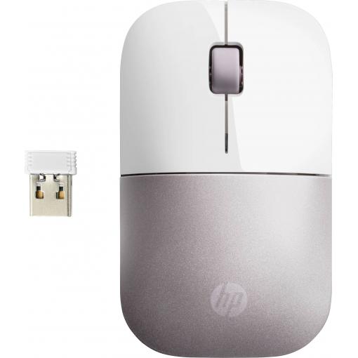HP Z3700 optická myš, přenos bezdrátový, 1200 dpi, bílá, růžová