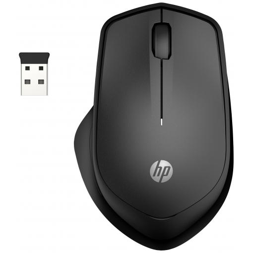 HP 280 myš, přenos bezdrátový, 3 tlačítko, černá